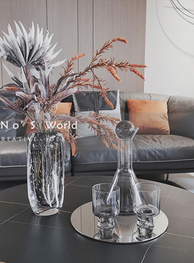 现代轻奢摆件组合水晶花器装饰品
