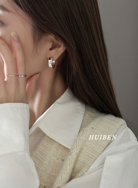 HUIBEN肌理感通勤时尚耳环女
