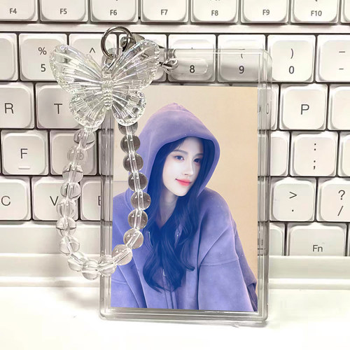 ins风鞠婧祎周边学生校园卡件卡套挂件节日身份证水晶亚克力礼物 - 图1