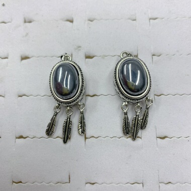 天然太赫兹捕梦网吊坠男女镶嵌圆牌复古个性项坠首饰品10*14mm