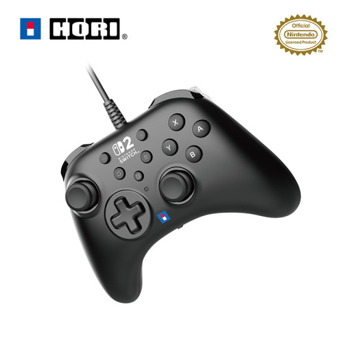 Switch2有线PRO手柄 日本HORI原装任天堂授权连发背键支持1代和PC - 图0
