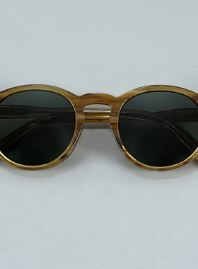 MOSCOT偏光绿圆形太阳镜男女复古