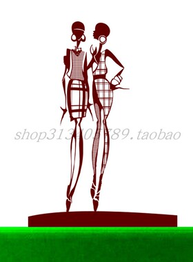 模特倩影居家衣柜橱窗墙贴画