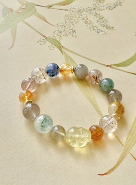 天然手串彩发晶招财清新活泼