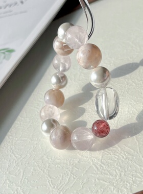 天然水晶手串小众女礼物