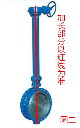 加长杆阀门 法兰蝴蝶阀加长杆排雨水阀门  排污雨水蝶阀DN200 800 - 图1