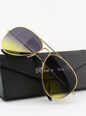 渐进双色太阳镜男女彩色镜片金属