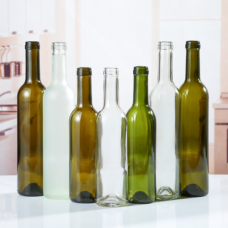 红酒瓶 空瓶 葡萄酒瓶子750ML自酿洋酒玻璃瓶装饰送木塞胶帽 酒标 - 图2