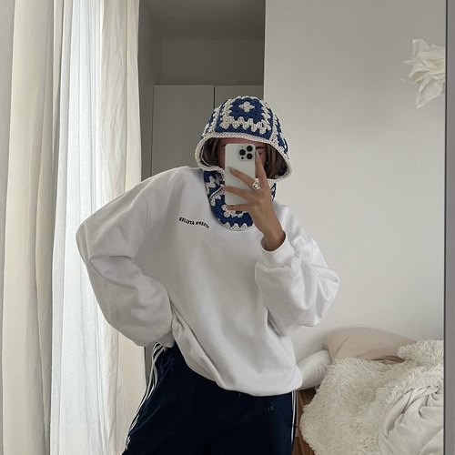 手工编织DIY钩针材料包巴拉克拉法帽子围巾秋冬自制礼物保暖ins风 - 图1