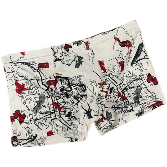 Men's printed underwear, personalized and trendy, Korean style for four seasons