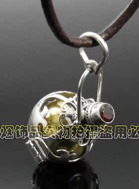 泰国925银石榴石女士孤品吊坠