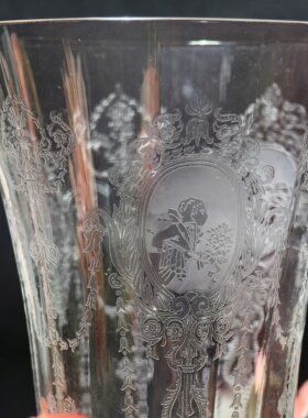 ins田园风清新蚀刻酒杯中古酒具
