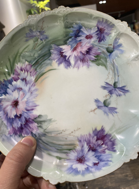 羽毛宝宝卢臣泰手绘赏盘折后直径19.8