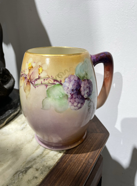 新品可拍 Belleek全手绘陶瓷马克杯啤酒杯