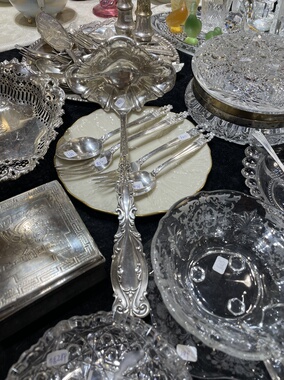 超大洛可可风纯银大汤勺