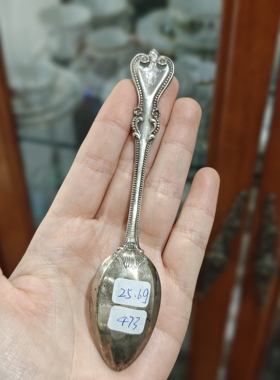 925纯银瓜棱面甜品勺折后