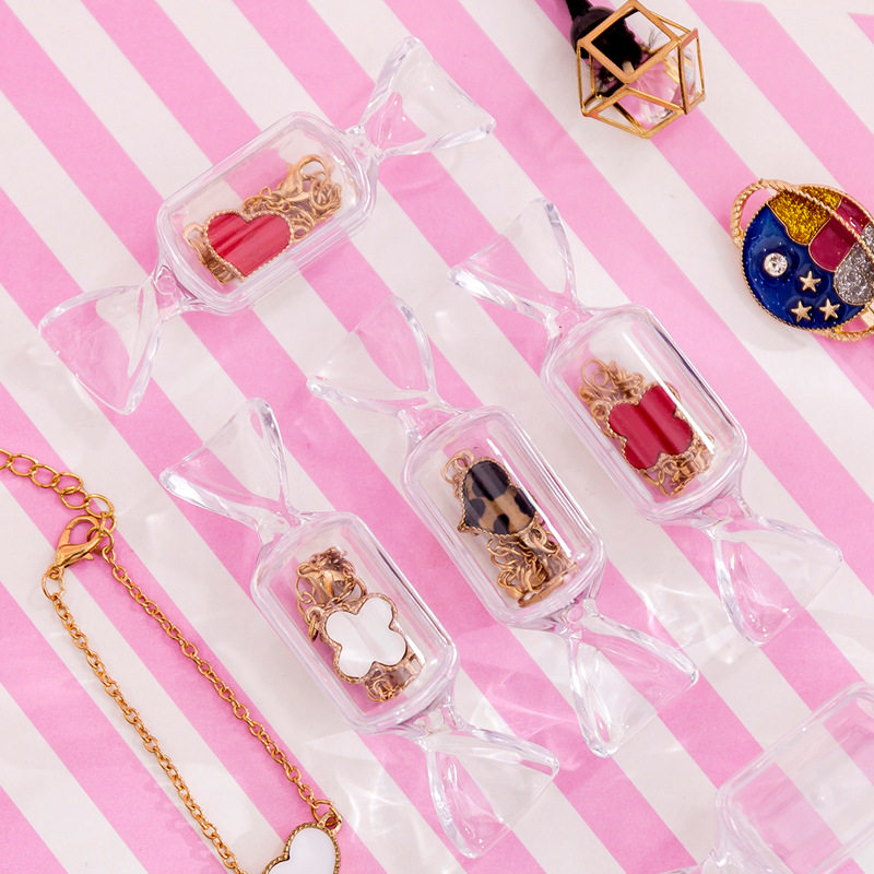 Cute girly candy-shaped transparent storage box