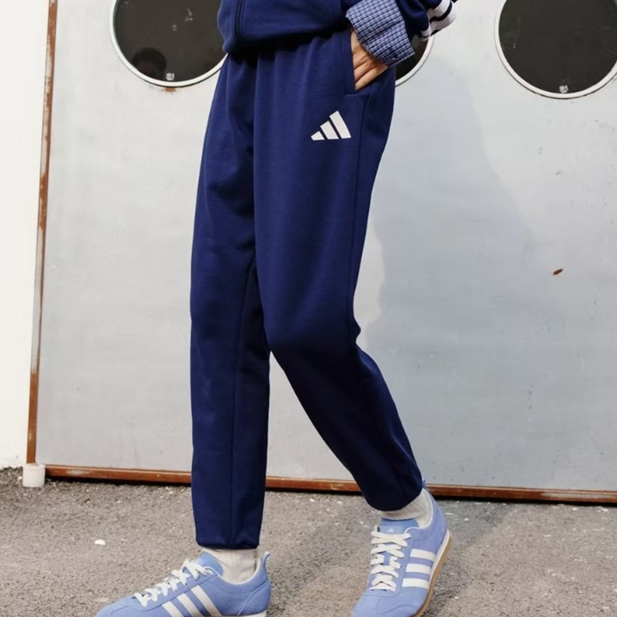 Adidas阿迪达斯正品健身服装女套装男休闲时尚百搭舒适长袖JZ0109 - 图2