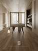 Ecological natural all-ceramic wood grain tiles indoor guest restaurant bedroom non-slip wooden floor tiles interlocking engineering tiles
