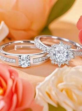 新款仿真钻戒结婚求婚戒指1克拉