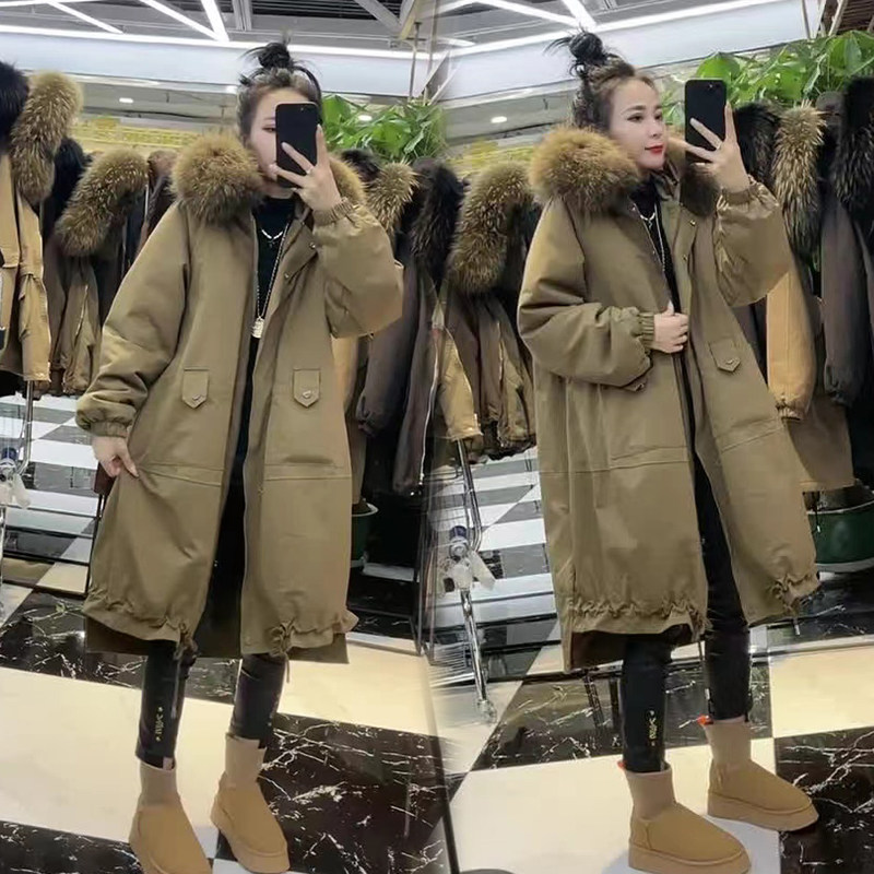 派克服2025年新款季长款大毛领加绒加厚外套女韩版宽松工装棉服,淘宝优惠券,粉丝福利购,淘宝优惠卷