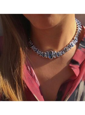 西班牙水晶夸张手工项链手镯耳钉