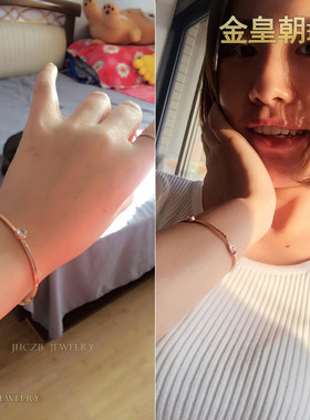 时尚风钛钢防过敏不易褪色手镯