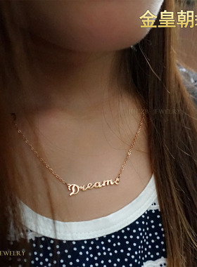 哆啦a梦字母项链日韩儿童节生日