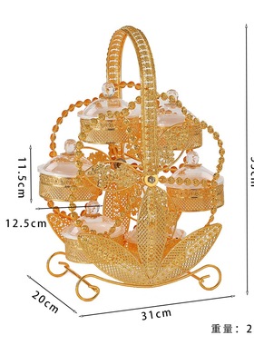 新品铁艺亚克力干果盒摆件