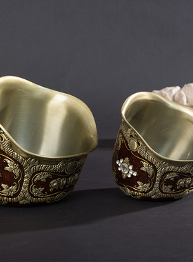 垃圾桶金属合金收纳欧式桌面时尚