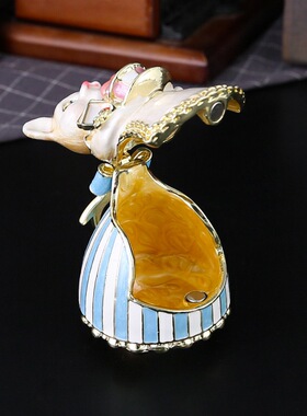 糖果露露公主风珐琅彩首饰盒摆件