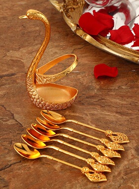 欧式轻奢天鹅水果叉套装