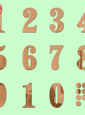 镜面亚克力编号墙贴3d立体0123456789数字幼儿园教室班级装饰定制