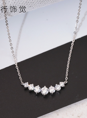 流行饰觉s925通体纯银短款项链