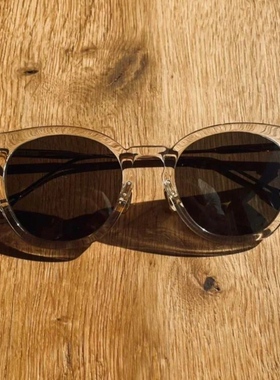 新款余文乐同款复古透明太阳眼镜