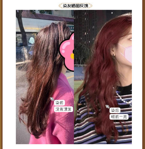 映丝染发剂膏浆果红色2025新款自己在家染发植物显白无刺激盖白发 - 图3