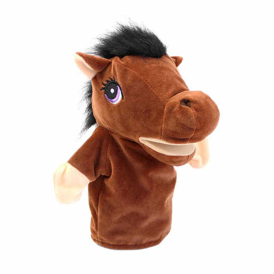 Animal hand puppet toy mouth horse doll parent-child game storytelling cartoon horse glove doll doll