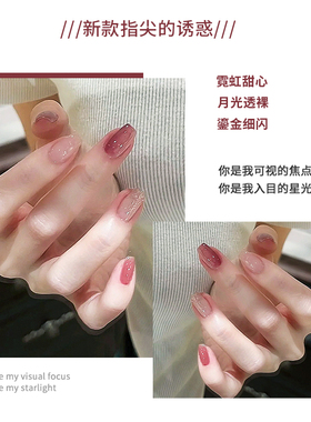 网红爆款亮片指甲油胶美甲套装