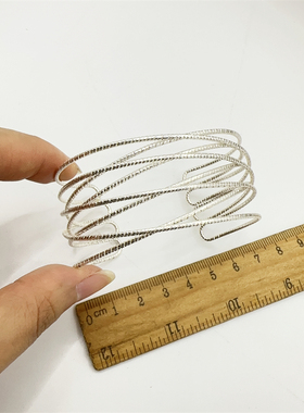 欧美女合金欧美开口弹力手镯