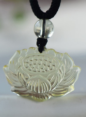 女款黄水晶莲花吊坠胸坠