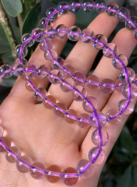 女款紫水晶单圈手链百搭礼物