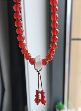 天然红玛瑙手链百搭款水晶礼物