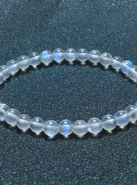 冰透女蓝月光石手链简约款