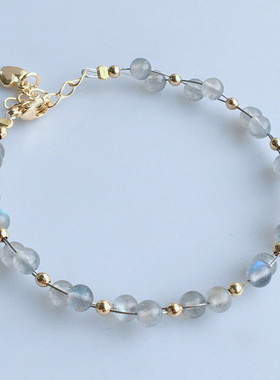 夏季新品女灰月光石手链原创时尚