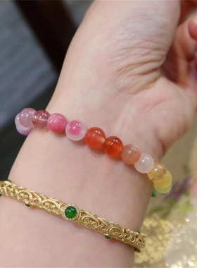 女天然多宝水晶手链原创设计