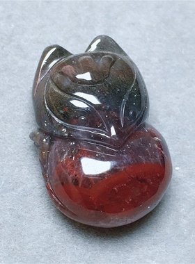 极光水晶雕刻挂件狐狸吊坠