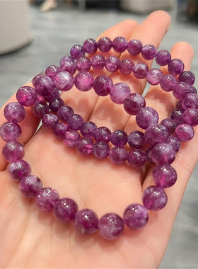 女紫祖母晶手链紫色水晶手串