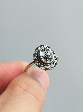 女黑发晶复古活口百搭