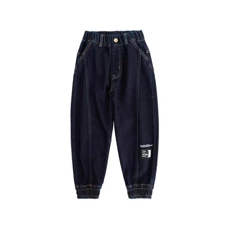 童装男童牛仔裤秋冬款2023新款儿童长裤子中大童秋冬季加绒加厚潮 - 图3