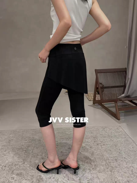 JVBSISTER2026 ລະດູຮ້ອນໃຫມ່ສະບັບພາສາເກົາຫຼີ slimming leggings versatile ຂອງແມ່ຍິງບາດເຈັບແລະປອມສອງສິ້ນສັ້ນ skirt 72356
